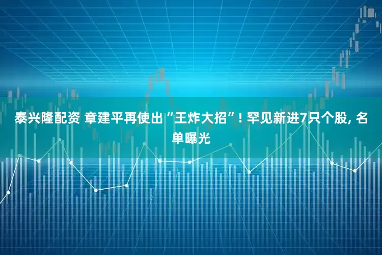 泰兴隆配资 章建平再使出“王炸大招”! 罕见新进7只个股, 名单曝光
